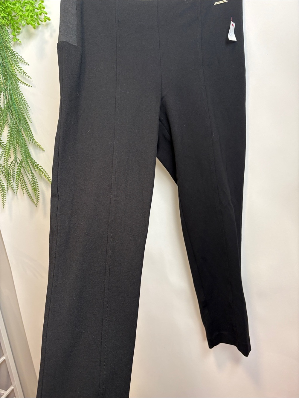 Anne Klein Black Tailored Straight-Leg Pants